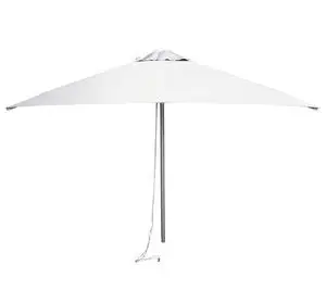 Cane-Line - Harbour parasol m/snoretræk, 3x3 m Dusty white dug Light grey, aluminium