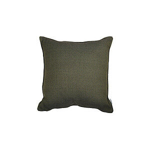 Mørkegrøn, kvadratisk pyntepude med tekstur i stoffet, 50x50x12 cm.