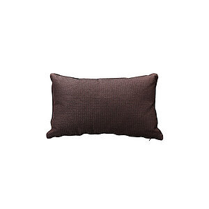 Mørk bordeaux pyntepude, rektangulær 32x52x12 cm, tekstureret stof, let afrundede kanter.