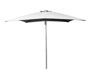 Cane-Line - Shadow parasol m/snoretræk, 3x3 m Dusty white dug Light grey, aluminium