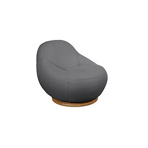 Cane-Line - Gem loungestol m/teak swivel  Grey, Cane-line AirTouch
