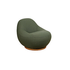 Cane-Line - Gem loungestol m/teak swivel  Dark green, Cane-line Rise