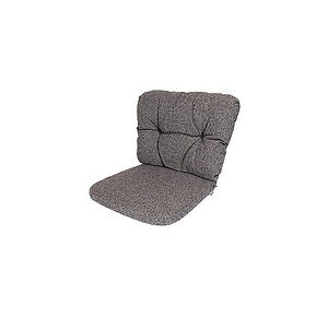 Mørkegråt hyndesæt med tuftet ryghynde og flad sædehynde til stol.