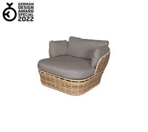 Cane-Line - Basket loungestol Inkl. taupe AirTouch hyndesæt - Natural, Cane-line Weave