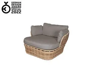 Cane-Line - Basket loungestol Inkl. taupe Cane-line AirTouch hyndesæt Natural, Cane-line Weave