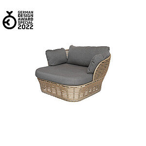 Cane-Line - Basket loungestol Inkl. taupe Cane-line AirTouch hyndesæt Natural, Cane-line Weave