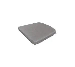 Sædepude i taupe med let buet form og synlig tekstur i stoffet.