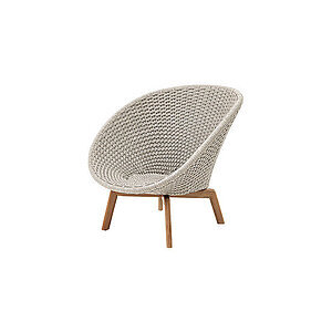 Cane-Line - Peacock loungestol m/teak ben  Sand, Cane-line Soft Rope
