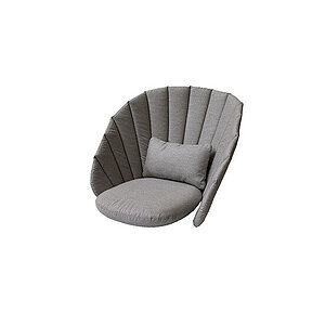 Taupe hyndesæt med sæde-, ryg- og lændehynde. Rygpude har segmenteret design for komfort.