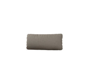 Rektangulær pude i taupe med enkel overflade og minimal syning ved kanterne.