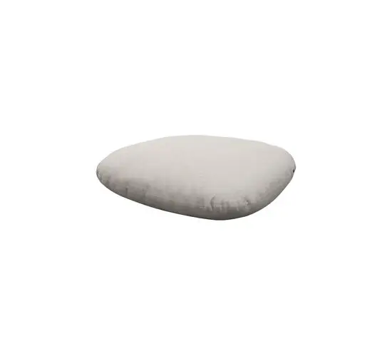 Rektangulær hynde med konturerede kanter, designet til loungestol. Farve: sand.