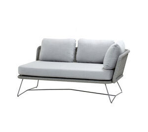 Cane-Line - Horizon 2-pers. sofa venstre modul Inkl. light grey Cane-line Natté hyndesæt Light grey, Cane-line Weave
