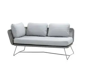 Cane-Line - Horizon 2-pers. sofa højre modul Inkl. light grey Cane-line Natté hyndesæt Light grey, Cane-line Weave