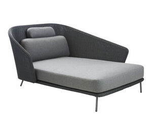 Cane-Line - Mega daybed venstre Inkl. grey Cane-line AirTouch hyndesæt Graphite, Cane-line Weave ramme