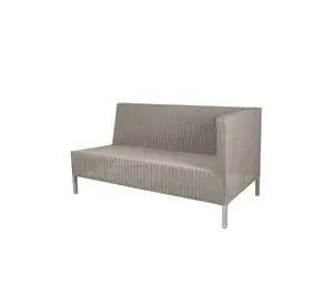 Cane-Line - Connect Dining lounge 2-pers. sofa venstre modul  Taupe, Cane-line Weave