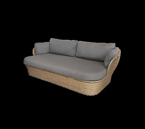 Cane-Line - Basket 2-pers. sofa Inkl. taupe Cane-line AirTouch hyndesæt Natural, Cane-line Weave