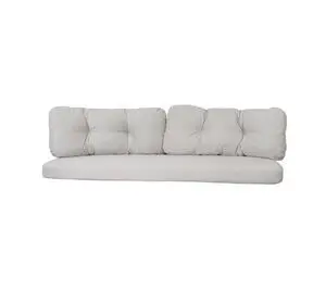 Cane-Line - Ocean large 3-pers. sofa hyndesæt  White grey, Cane-line Link