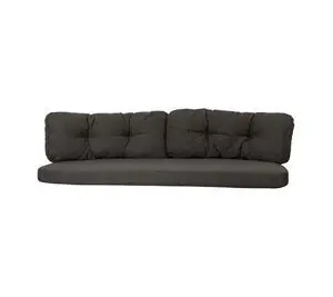 Cane-Line - Ocean large 3-pers. sofa hyndesæt  Dark grey, Cane-line Wove