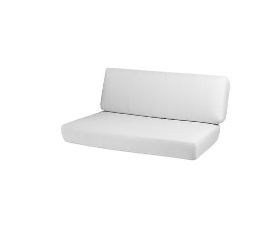 Hvidt hyndesæt til 2-pers. sofa højre modul. Moderne design i Cane-line Natté materiale.