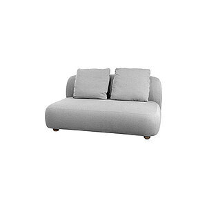 Cane-Line - Capture 2-pers. sofa modul Inkl AirTouch ryghynder 2 stk - Light grey - AirTouch