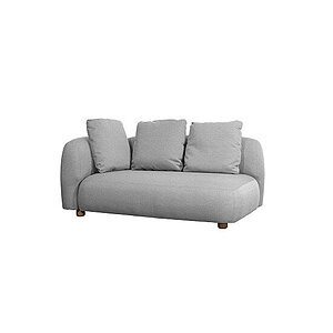 Cane-Line - Capture 2-pers. sofa højre modul Inkl light AirTouch ryghynder 3 stk - Light grey