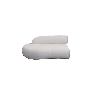 Moderne sofa med højre ryglæn, glatte linjer og lys polstring, minimalistisk design.