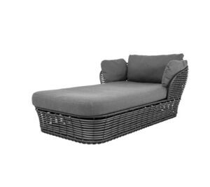 Cane-Line - Basket daybed Inkl. grey Cane-line AirTouch hyndesæt Graphite, Cane-line Weave