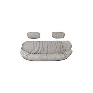 Hyndesæt til 2-personers sofa i lys brun med tekstur, inkl. nakkehynder.