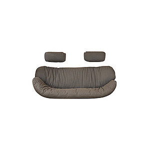 Brunt sofahyndefyld inkl. nakkepuder, blød polstring til to-personers sofa.