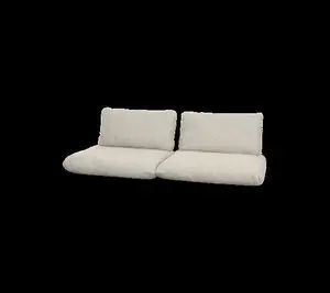Cane-Line - Sticks 2-pers. sofa hyndesæt Inkl. ryg & armlæn stofstykke Desert sand, Cane-line Rise