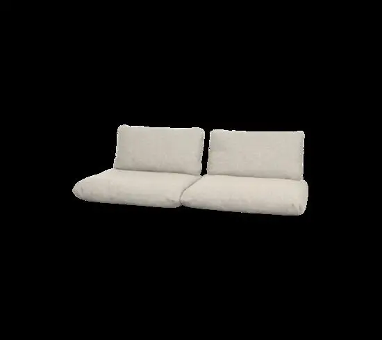 Cane-Line - Sticks 2-pers. sofa hyndesæt Inkl. ryg & armlæn stofstykke Desert sand, Cane-line Rise