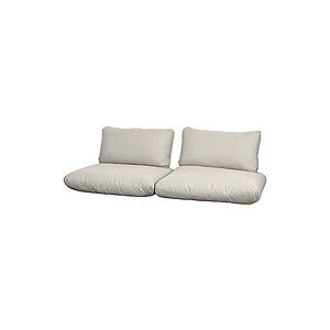 Cane-Line - Sticks 2-pers. sofa hyndesæt Inkl. ryg & armlæn stofstykke - Sand, Cane-line Natté