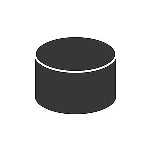 Cylindrisk, sort betræk til rundt havebord, minimalistisk design, Ø190xH100 cm.