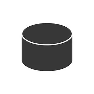 Cylindrisk, sort betræk til rundt havebord, minimalistisk design, Ø190xH100 cm.