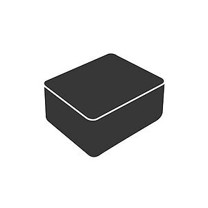 Rektangulær sort møbelovertræk til udendørs bord, 165 x 145 x 100 cm.