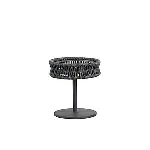 Cane-Line - Illusion bordlampe lille m/dark grey Cane-line Soft Rope Lava grey, aluminium