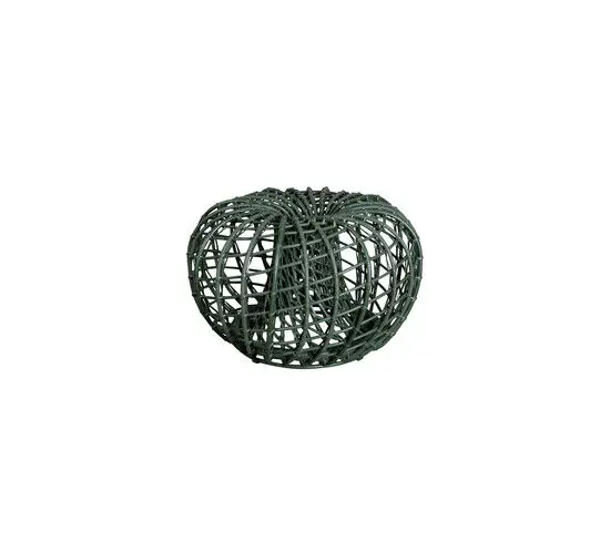 Cane-Line - Nest sofabord/fodskammel lille  Dark green, Cane-line Weave