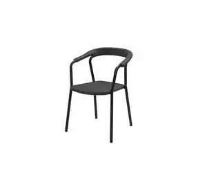 Cane-Line - Noble stol m/armlæn, stabelbar  Dark grey, Cane-line Soft Rope