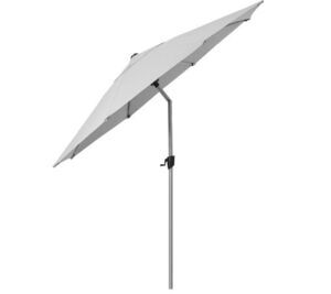 Cane-Line - Sunshade parasol m/tilt, dia. 3 m Dusty white fabric Silver, mat