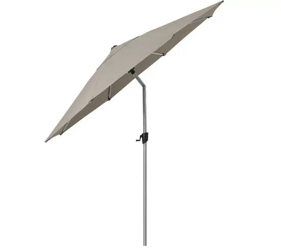 Cane-Line - Sunshade parasol m/tilt, dia. 3 m Taupe fabric Silver, mat