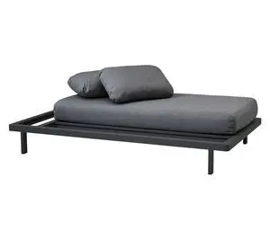 Cane-Line - Space 2-pers. sofa Inkl. grey Cane-line AirTouch hyndesæt Lava grey, aluminium