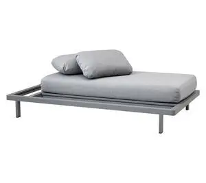 Cane-Line - Space 2-pers. sofa Inkl. light grey Cane-line AirTouch hyndesæt Light grey, aluminium