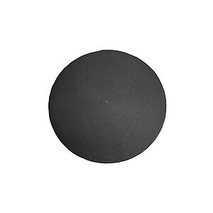 Rundt tæppe i mørkegrå med flettet struktur, diameter 200 cm, lavet af Cane-line Soft Rope.