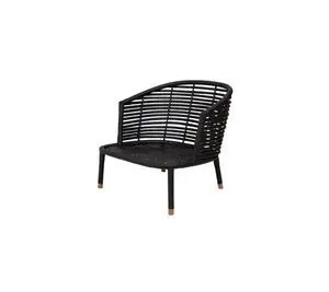 Cane-Line - Sense loungestol INDOOR m/PP vævet bund Black, rattan