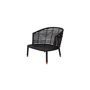 Cane-Line - Sense loungestol INDOOR m/PP vævet bund Black, rattan