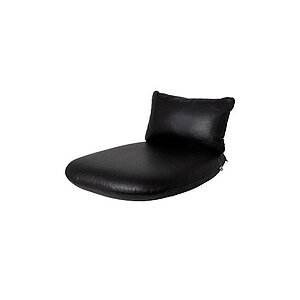 Cane-Line - Peacock loungestol hyndesæt INDOOR - Black, læder