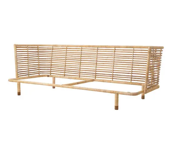 Cane-Line - Sense 3-pers. sofa ramme INDOOR Med PP vævet bund Natural, rattan