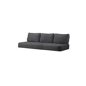 Cane-Line - Moments/Sense 3-pers. sofa hyndesæt INDOOR  Dark grey, Cane-line Ambience