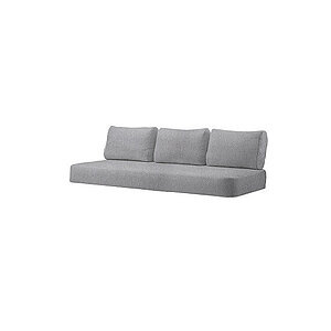 Cane-Line - Moments/Sense 3-pers. sofa hyndesæt INDOOR - Light grey, Cane-line Ambience