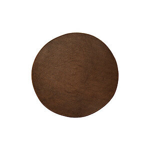 Rundt tæppe i brun farve med tekstureret overflade, diameter 200 cm, Cane-line Soft Rope.